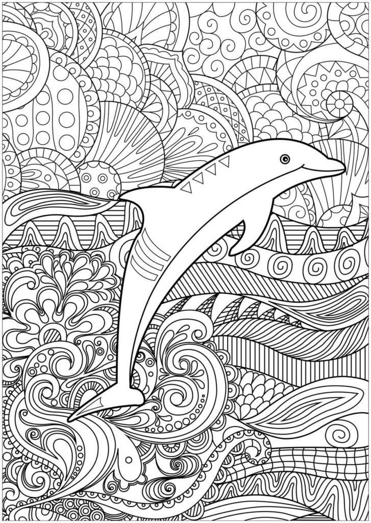 Delfín con patrones