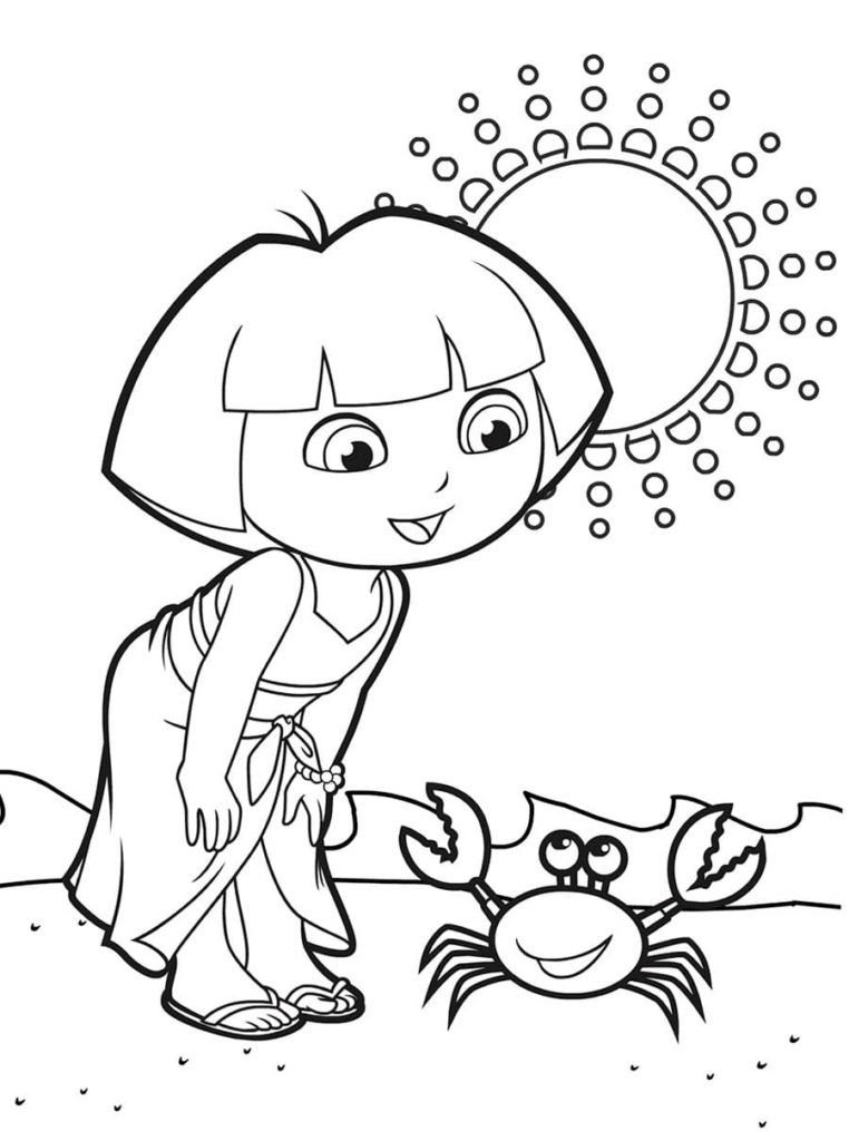 Dora conoció a un cangrejo