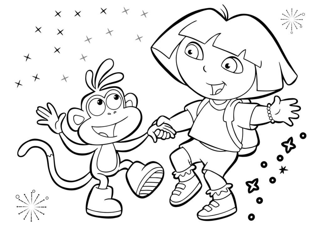 Dora bailando con su amiga