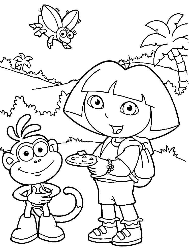 Dora trata a sus amigos con galletas