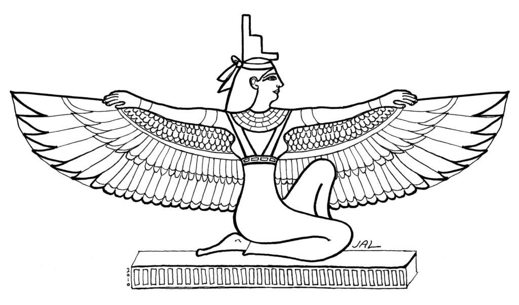 Antigua diosa egipcia de la verdad Maat