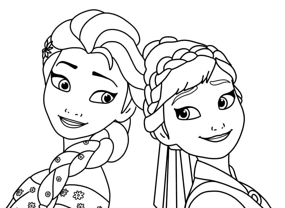 Elsa y Anna congeladas