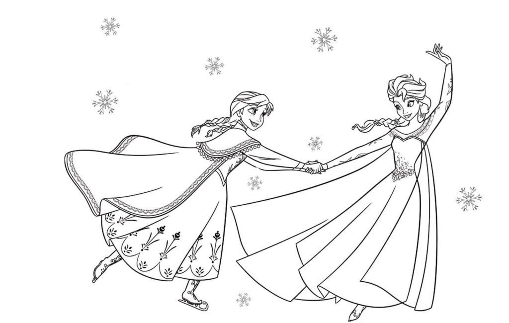 Elsa y Anna bailando