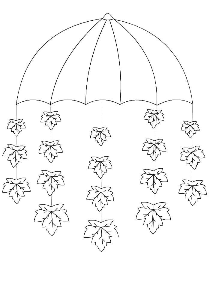 Paraguas de hojas de arce