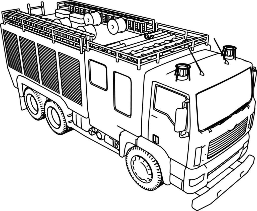 Gran camión de bomberos