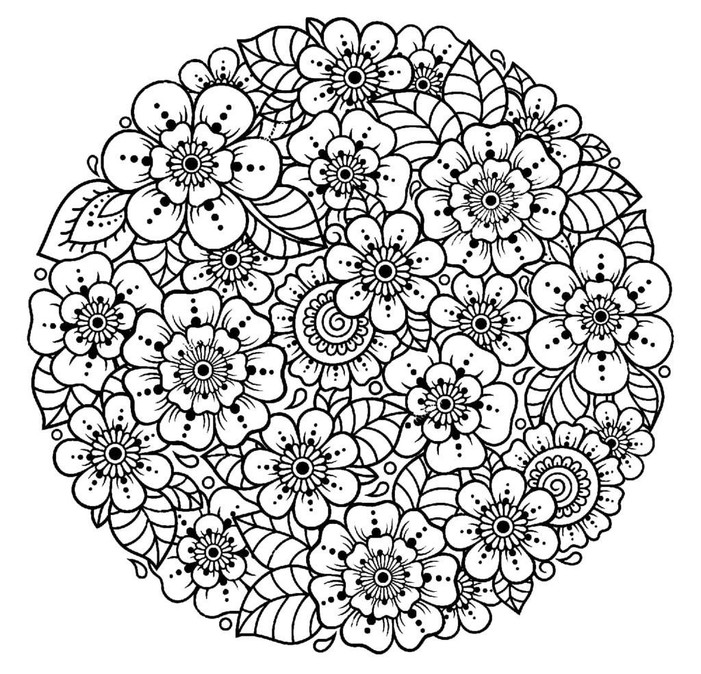 Flores en un circulo