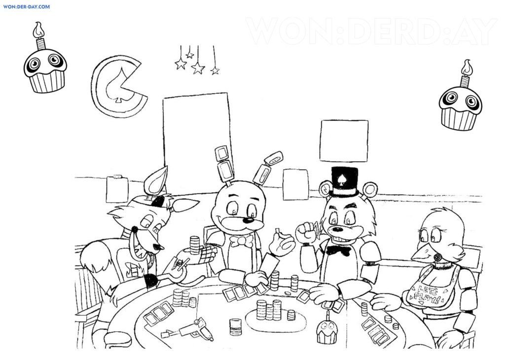 Animatronics jugando juegos de mesa