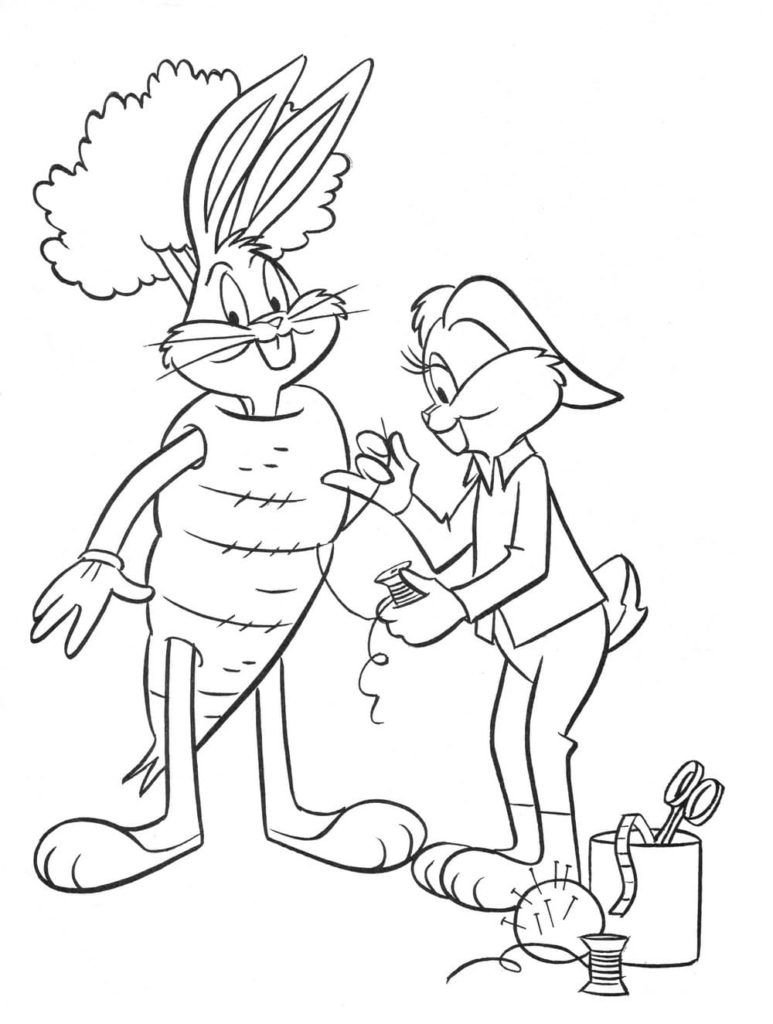 Bugs Bunny disfrazado de zanahoria