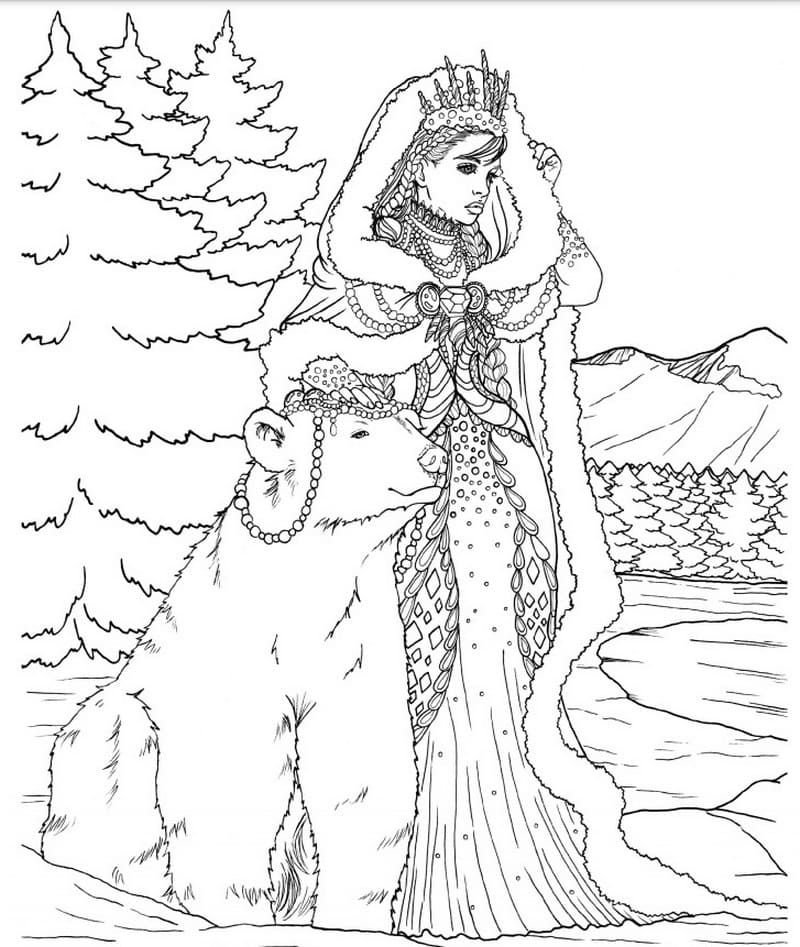 La Reina de las Nieves y el Oso Polar