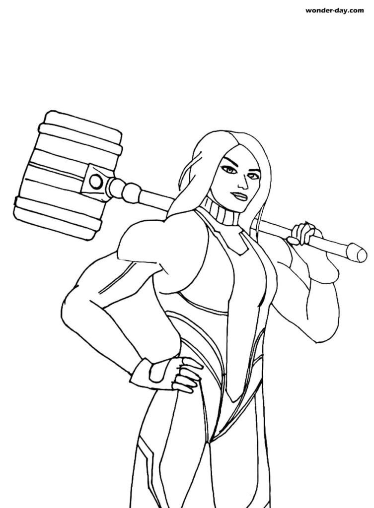 Chica Hulk con martillo