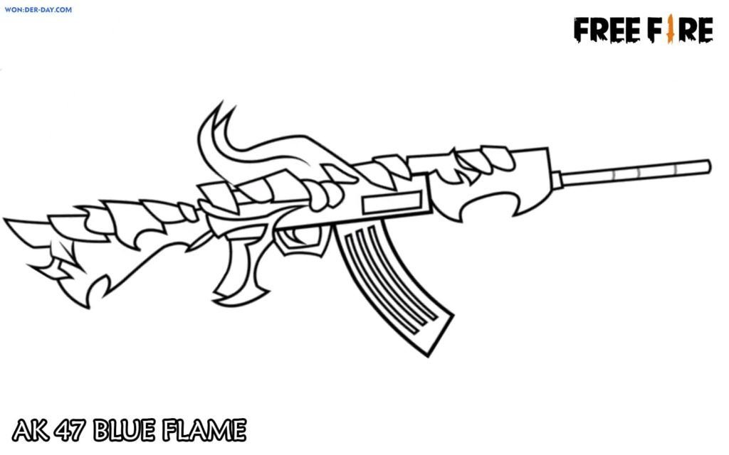 AK 47 Blue Flame Free Fire
