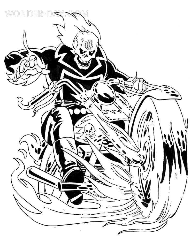 Ghost Rider y motocicleta
