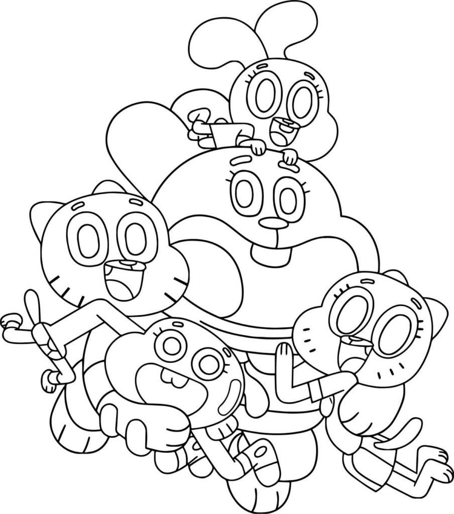 Personajes de dibujos animados Gumball