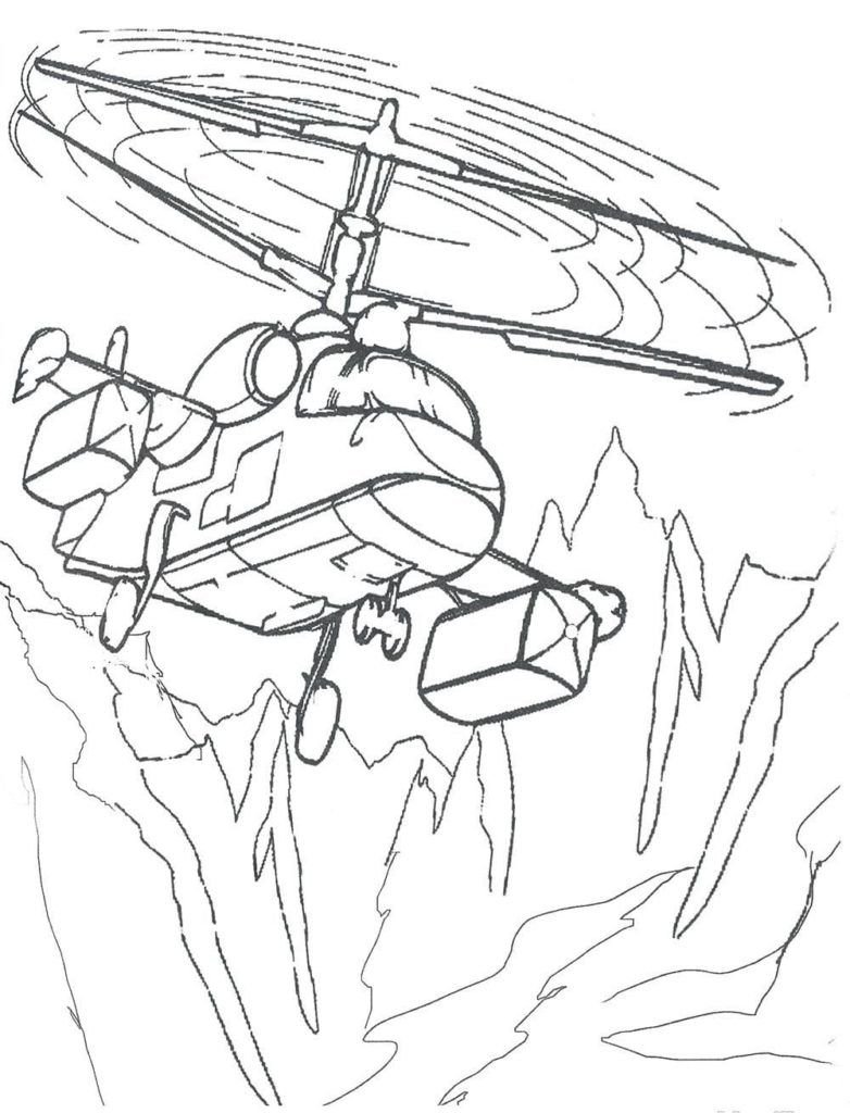 Helicóptero en las montañas