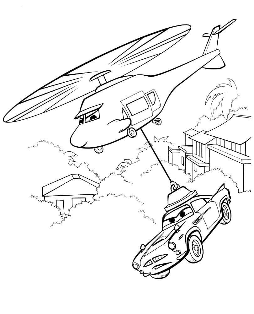 Helicóptero de dibujos animados