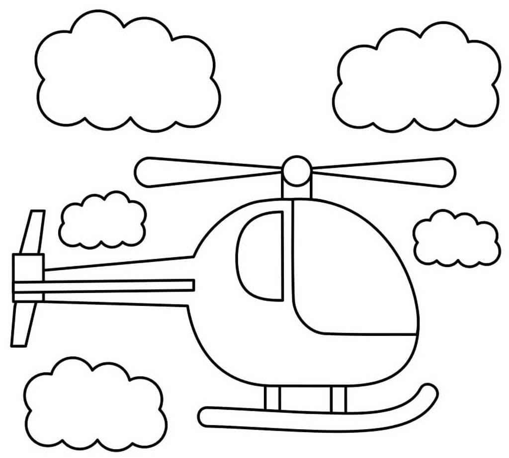 Helicóptero y nubes