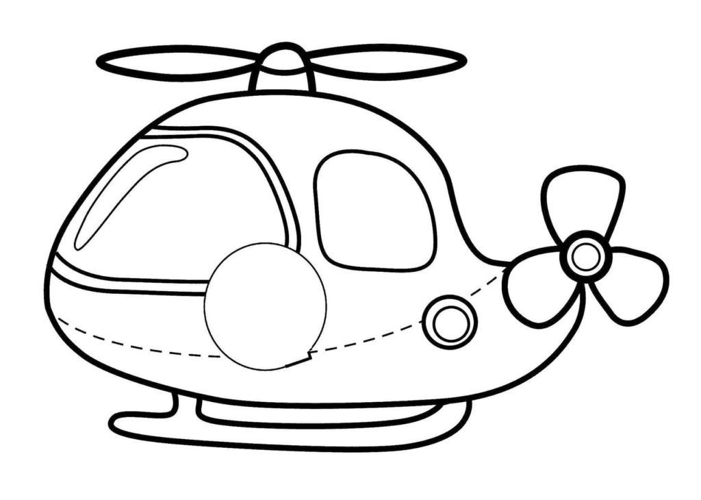 Página para colorear de helicópteros para niños