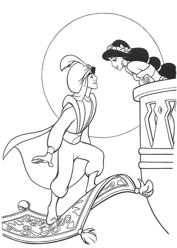 Aladdin volÃ³ hacia Jasmine