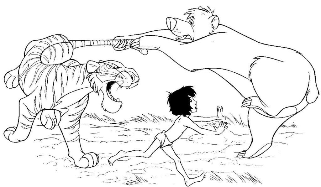 Mowgli, Baloo y Shere Khan
