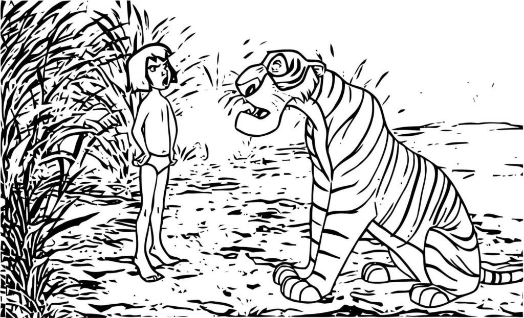 Mowgli no le teme al tigre