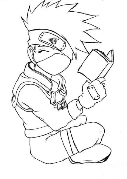 Kakashi con un libro