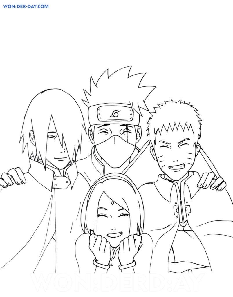Kakashi y otros personajes de Naruto