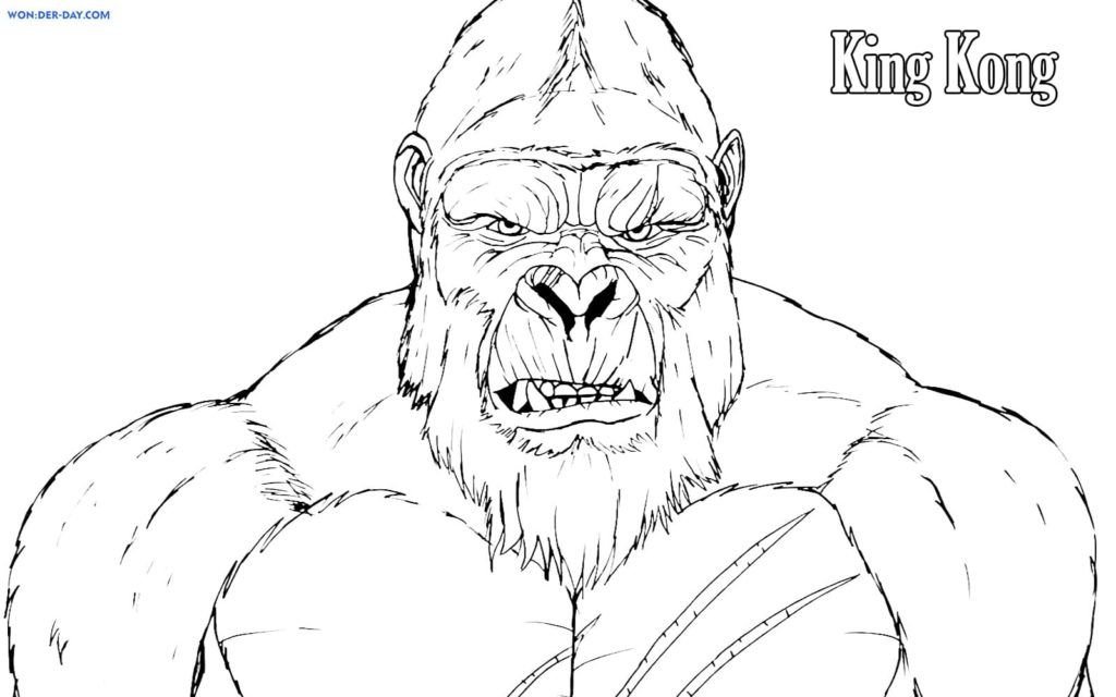 Dibujo de King Kong para colorear