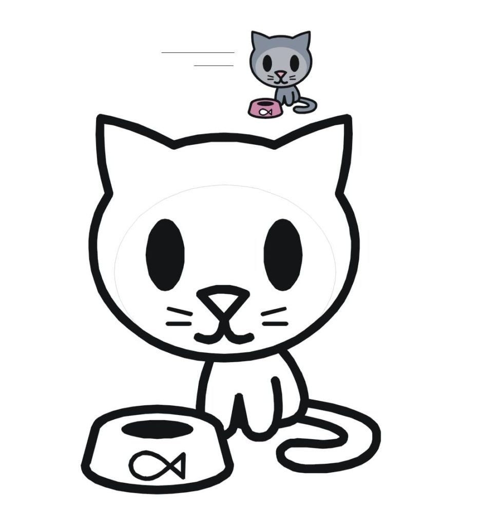 Dibujo de gatito para colorear