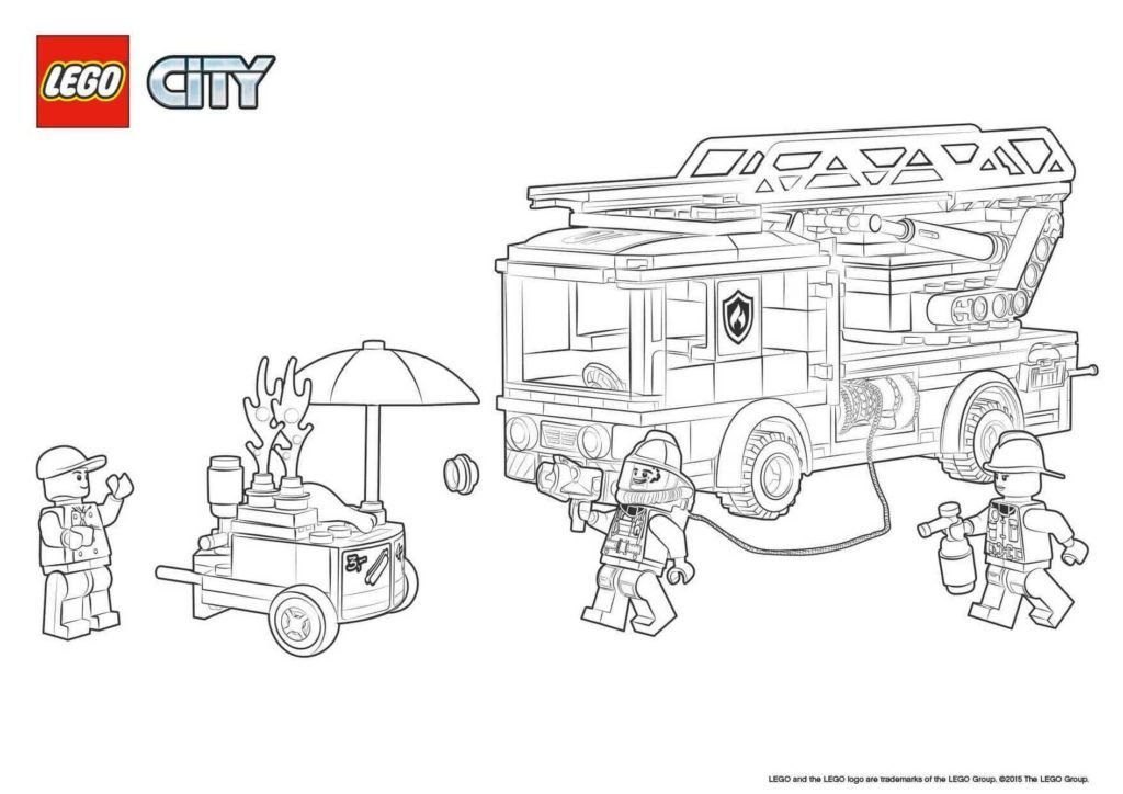Camión de bomberos de la ciudad de lego