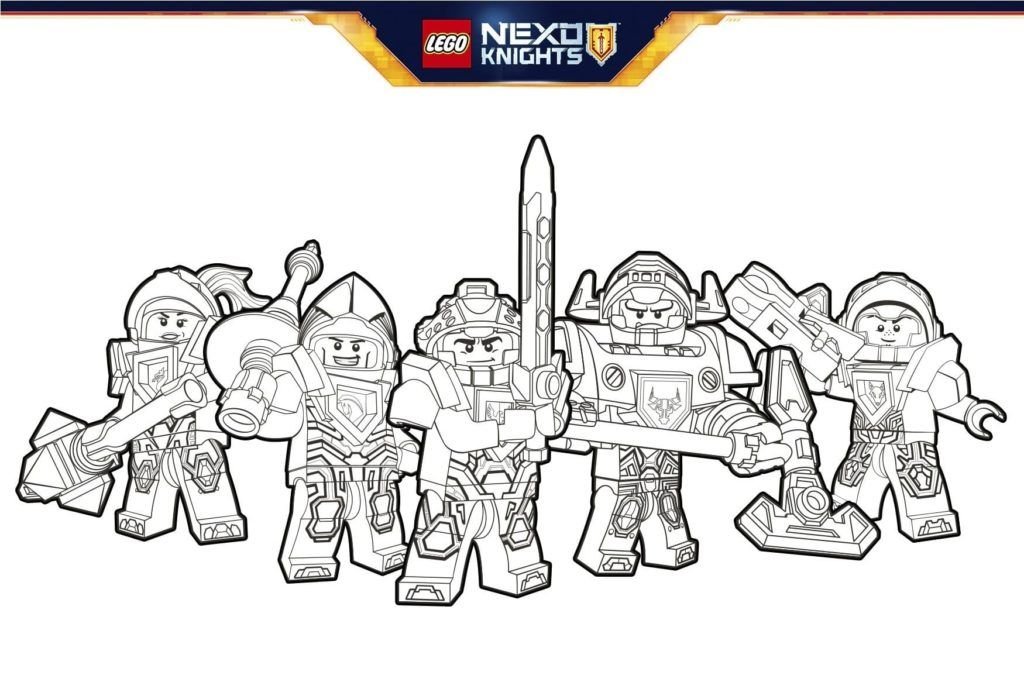 Dibujo de Lego Nexo Knights para colorear
