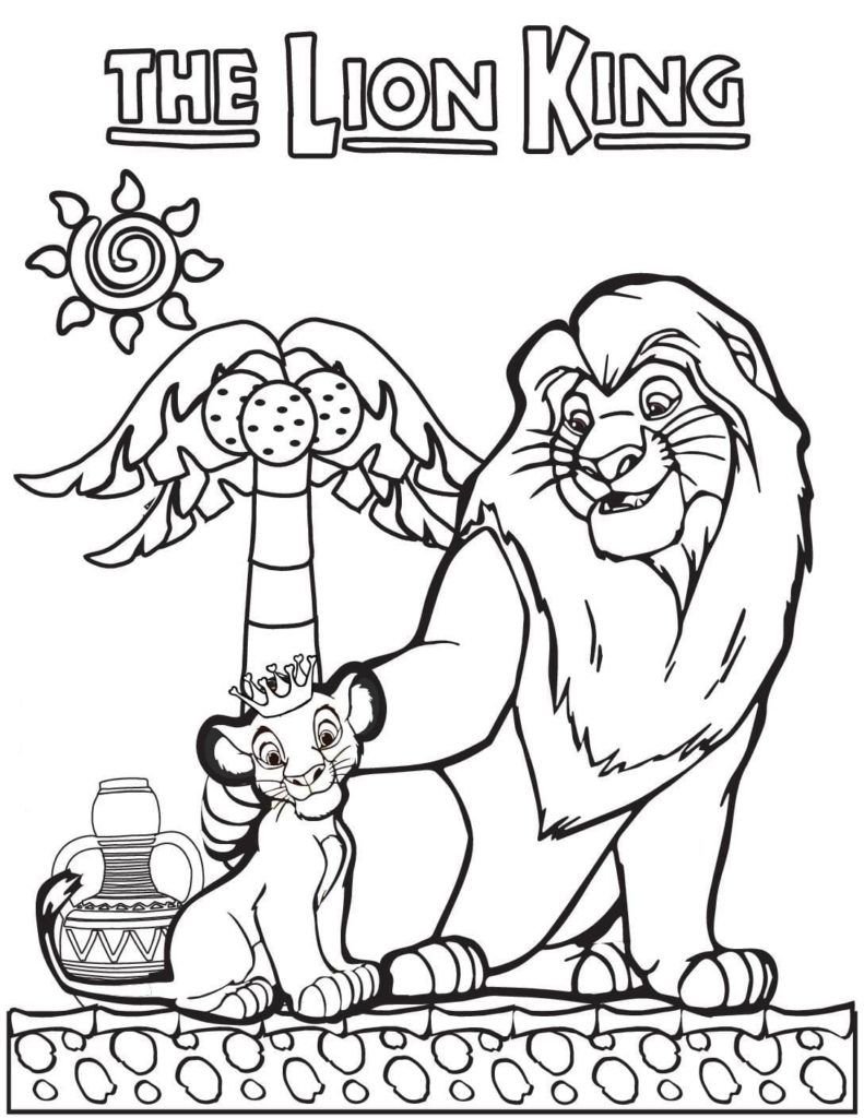 Libro para colorear del Rey León para niños