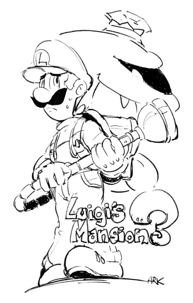 Dibujos de Luigi Manison 3 para colorear