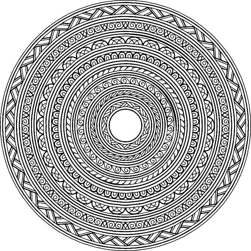 Patrones circulares con un punto focal en el centro