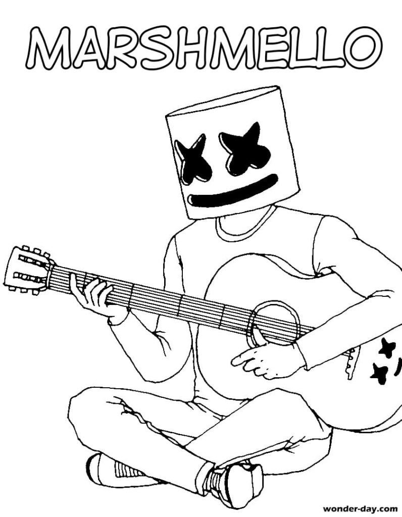 Marshmello con guitarra