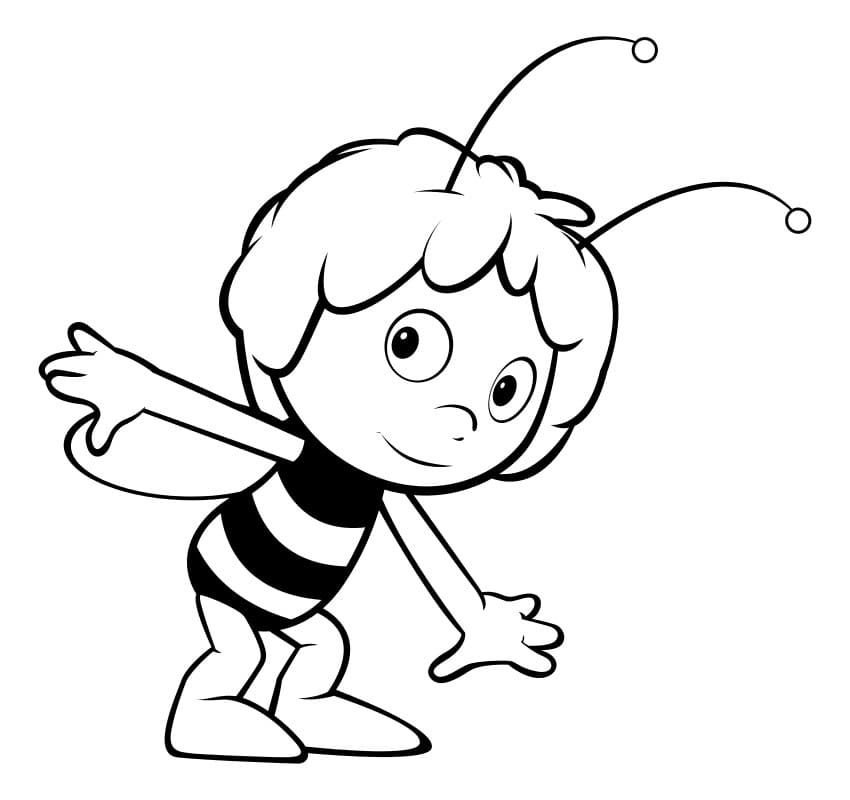 Maya la abeja de la caricatura