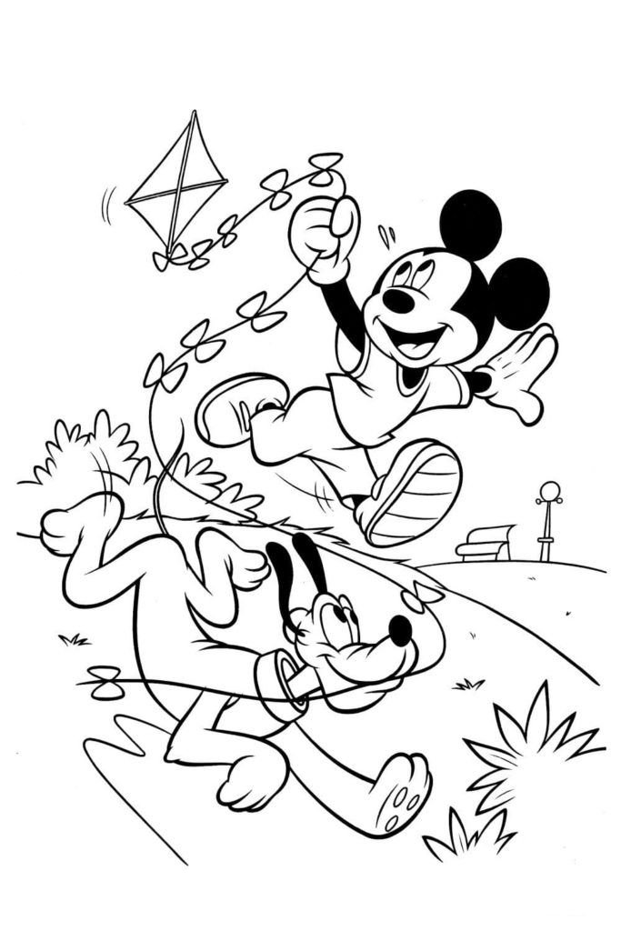 Mickey Mouse y Pluto se divierten