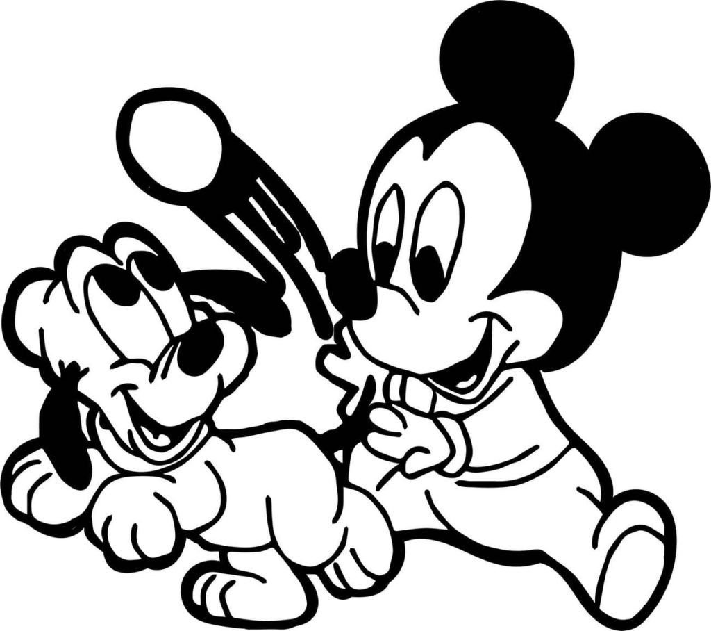 Pequeño Mickey Mouse y Plutón
