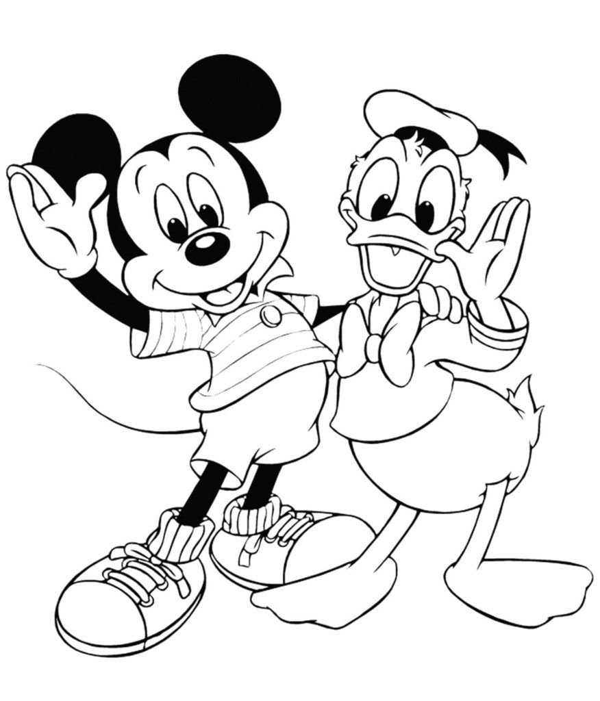 Mickey Mouse y el pato Donald