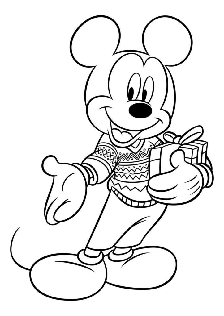 Mickey Mouse con un regalo