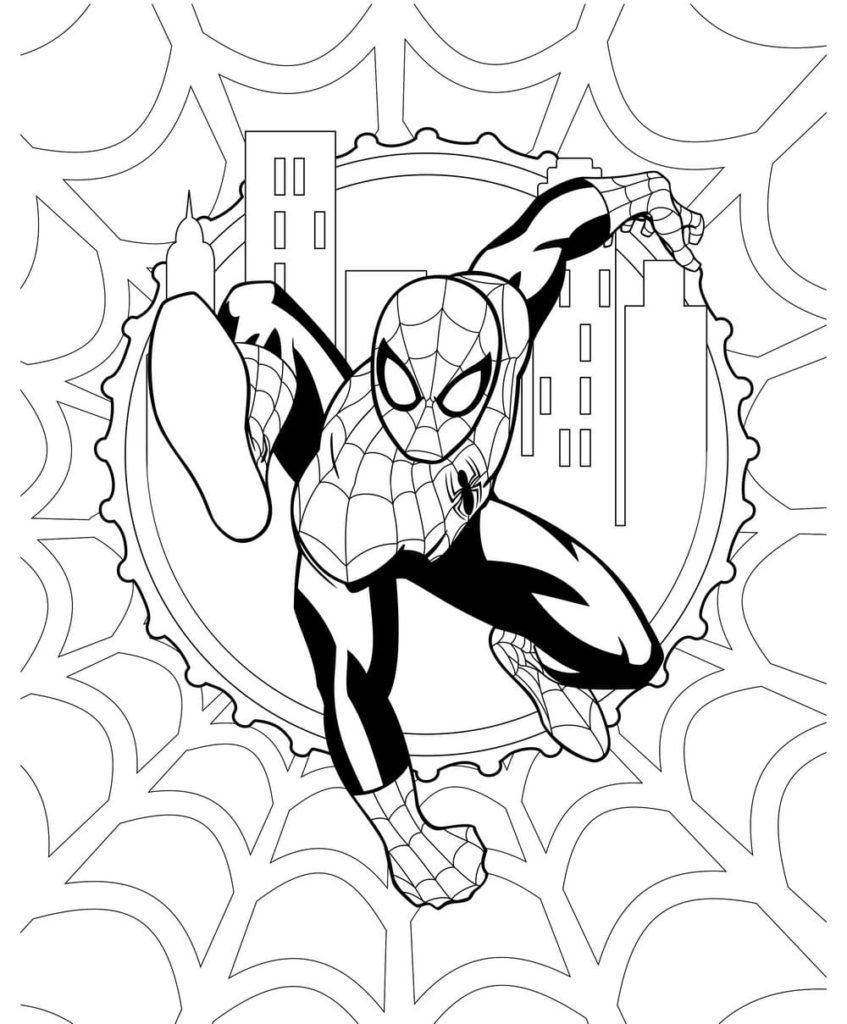 Spiderman en la web