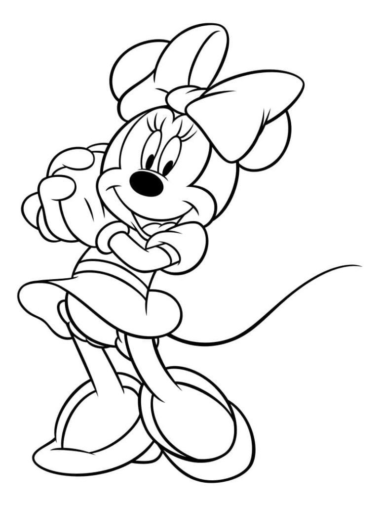 Cuadro para colorear Minnie Mouse.