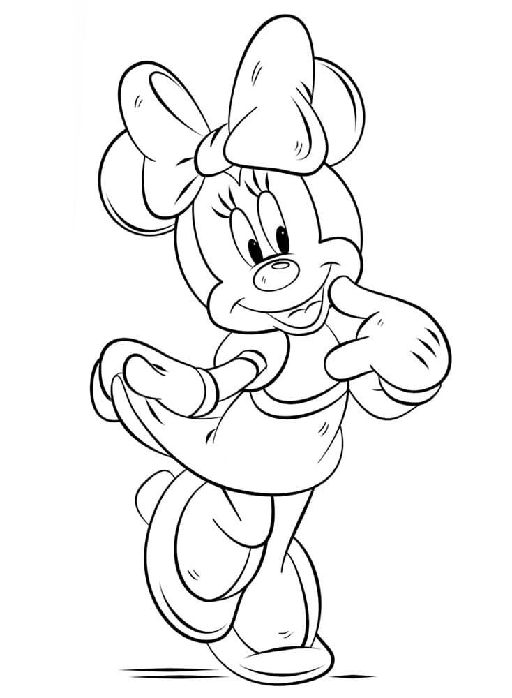 Libro de colorear para niñas con Minnie Mouse
