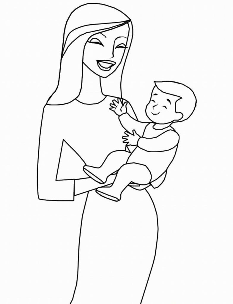 MamÃ¡ con un bebÃ© en brazos