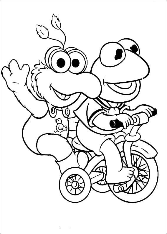 Muppets andan en bicicleta