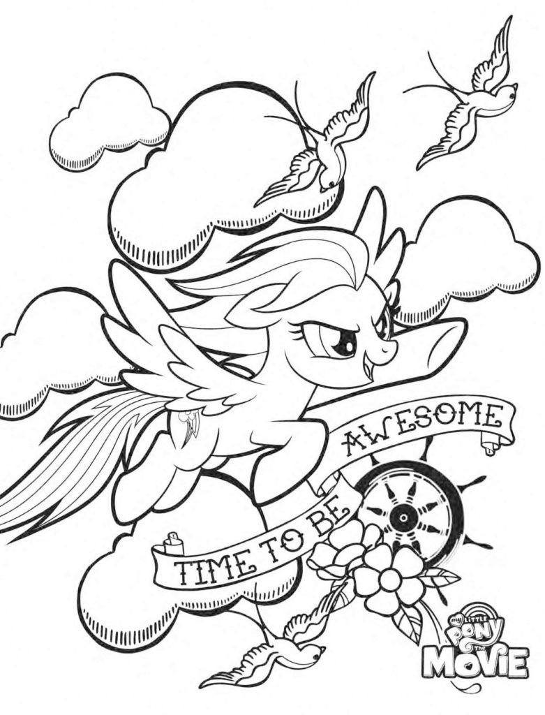 Pony volador en el cielo