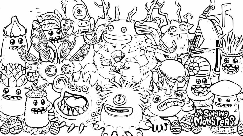 Dibujo de Mis monstruos cantantes para colorear