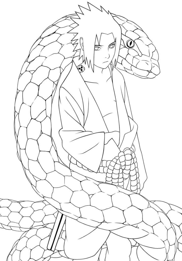 Sasuke y la serpiente Aoda