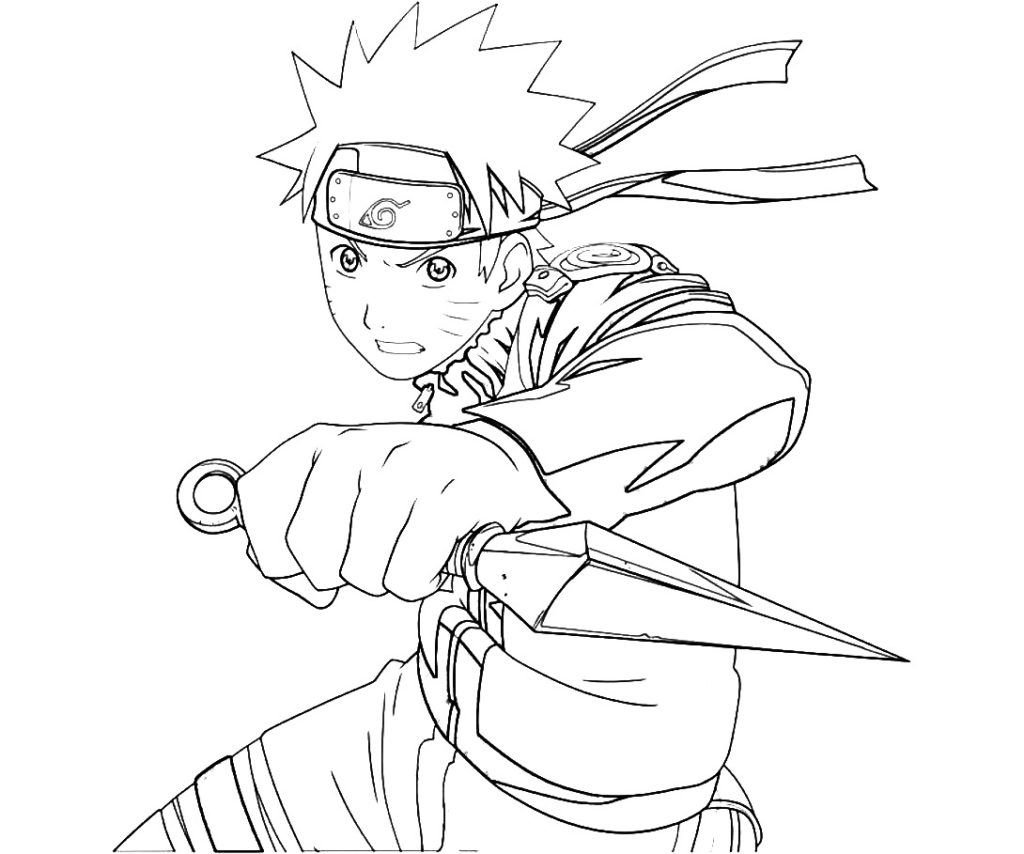 Naruto con una espada