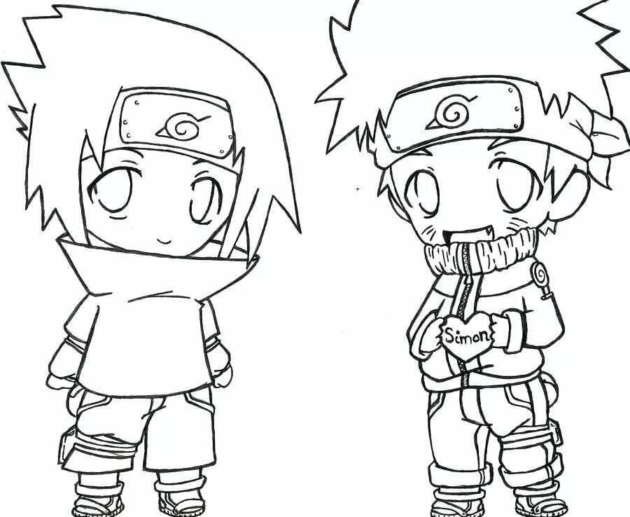 Chibi Naruto y Sasuke
