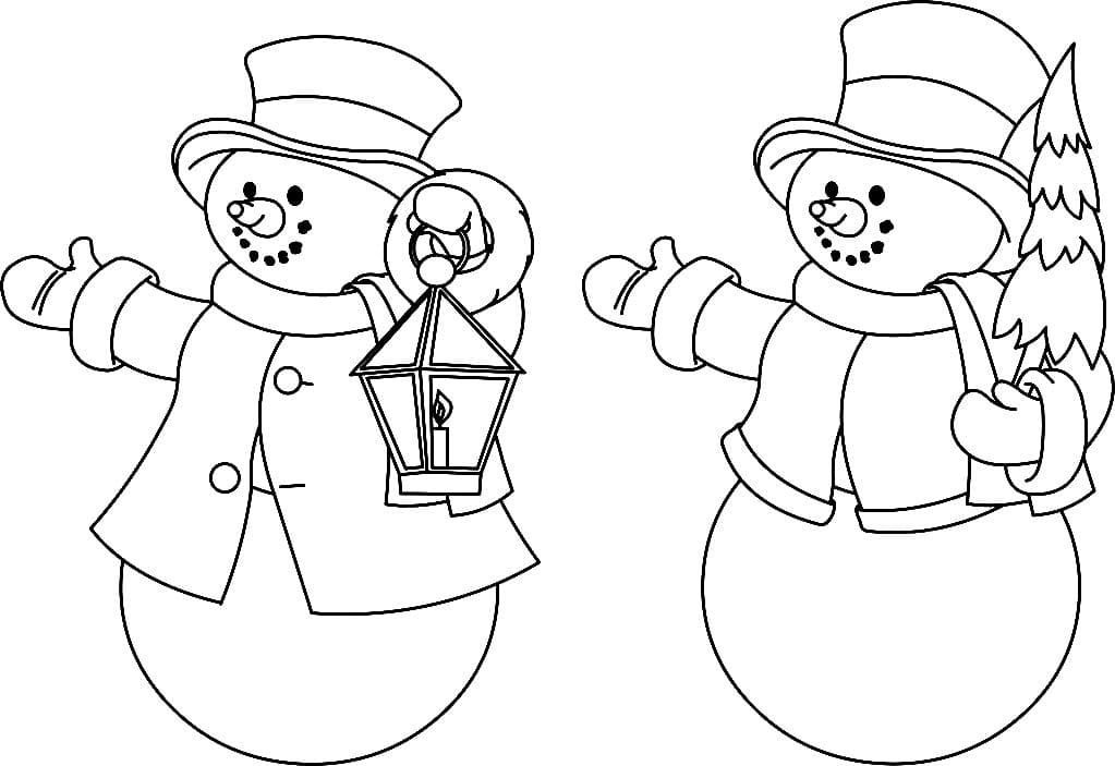 Dos muñecos de nieve